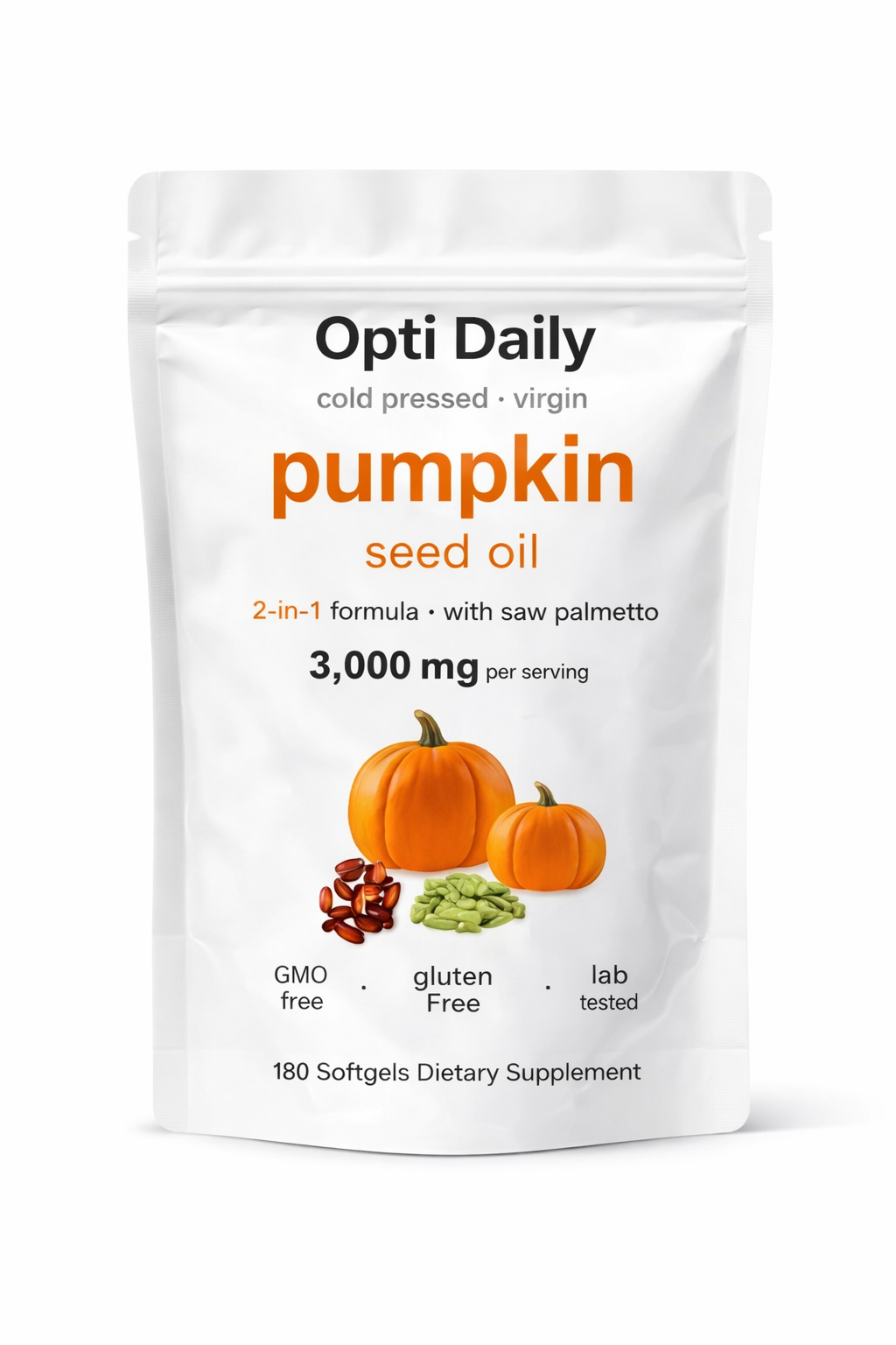 Opti Daily Natural DHT Blocker Pumpkin Seed Oil + Saw Palmetto