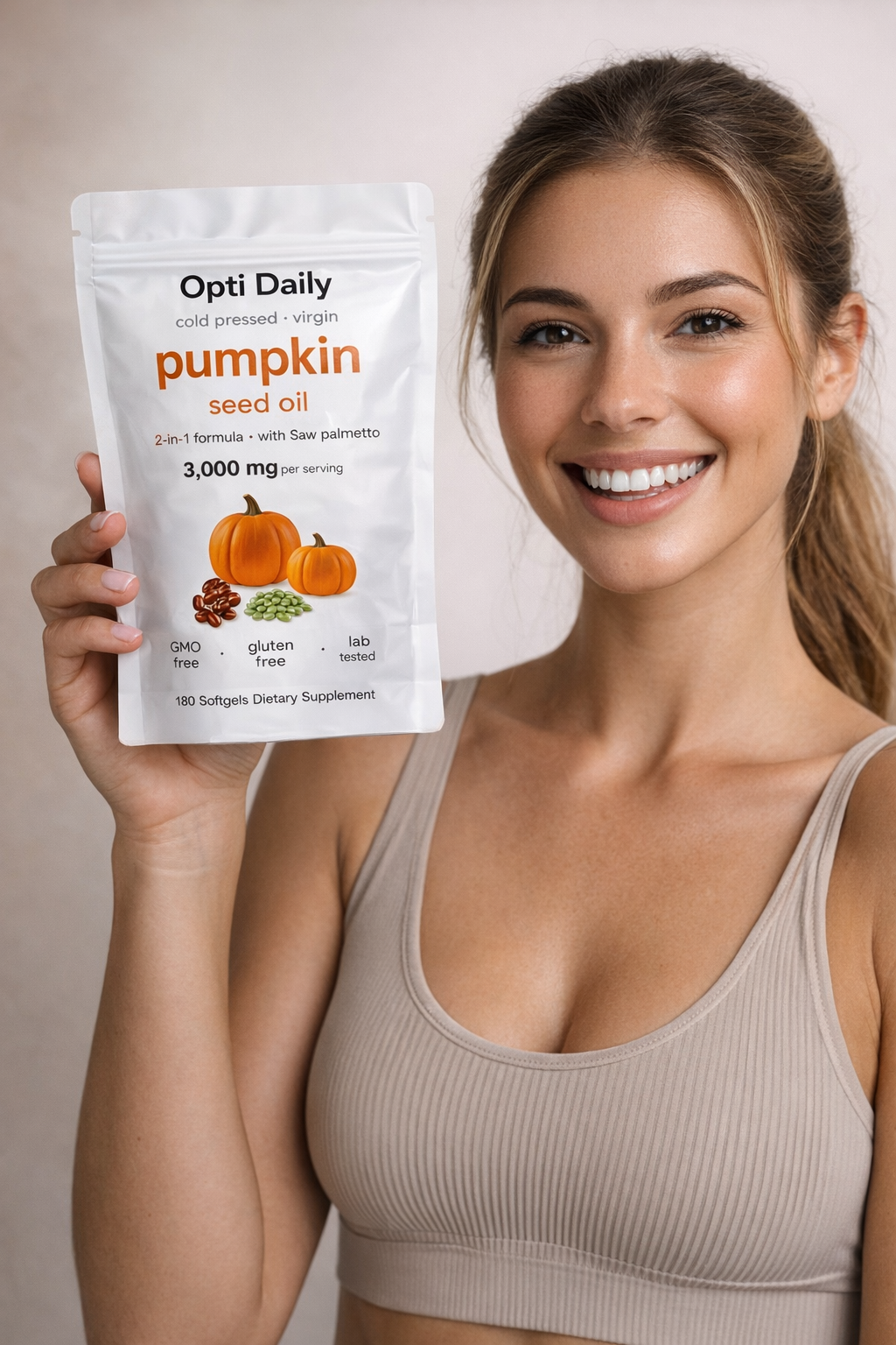 Opti Daily Natural DHT Blocker Pumpkin Seed Oil + Saw Palmetto